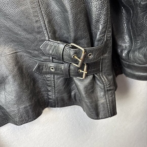 Vintage Wilsons Leather Jacket Mens Size‎ XXL Black Biker Bomber Rock Punk Heavy - Picture 14 of 15